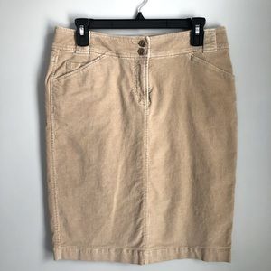 United Colors of Benetton | Beige Corduroy Skirt | Sz 8